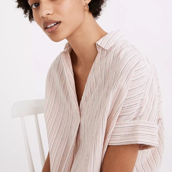 NWT Madewell Courier Button-Back Shirt - Picture 2 of 9